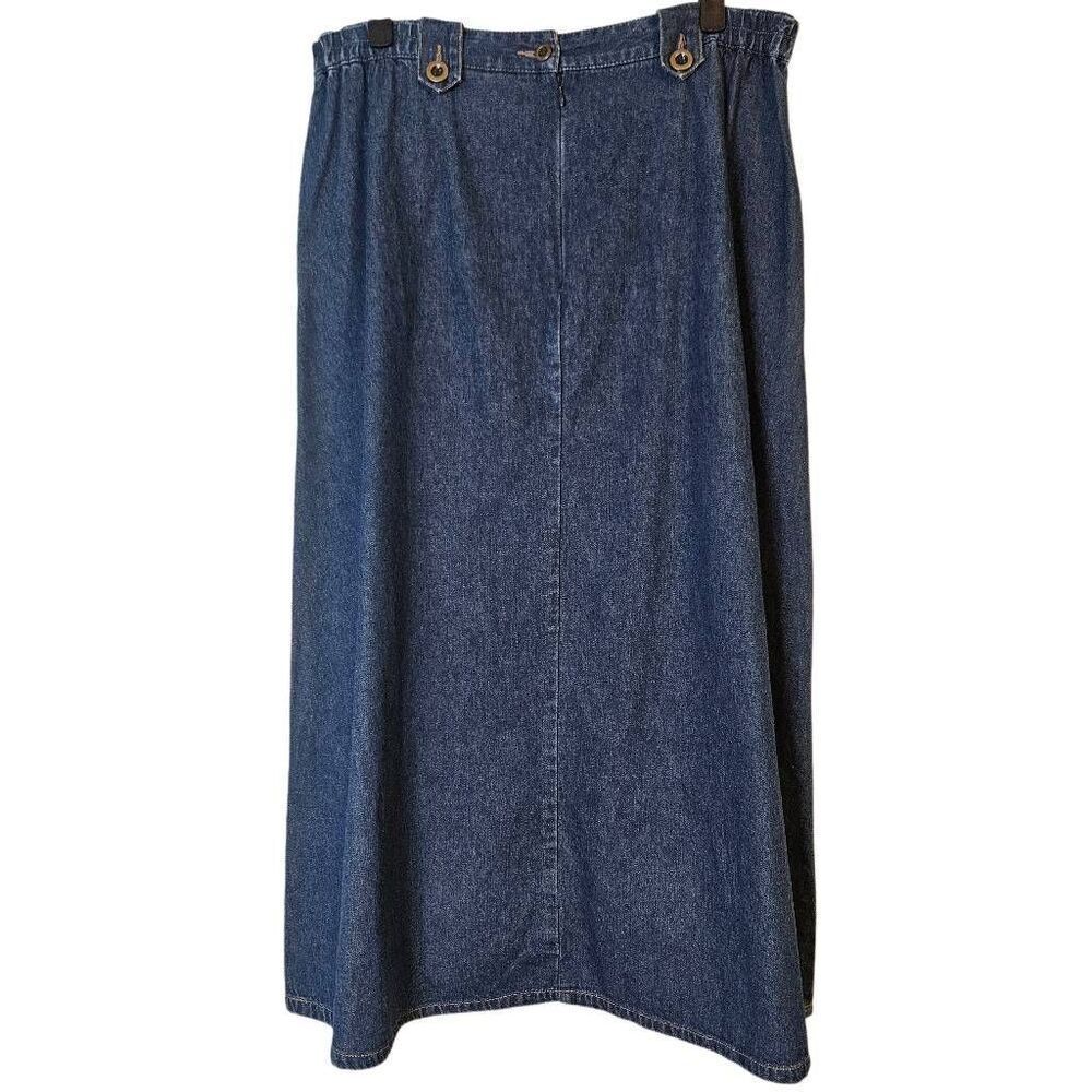 Chadwicks modest long denim skirt, cotton. Size 14P. - Picture 2 of 3
